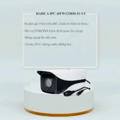 Camera IP Dahua 2MP Thân